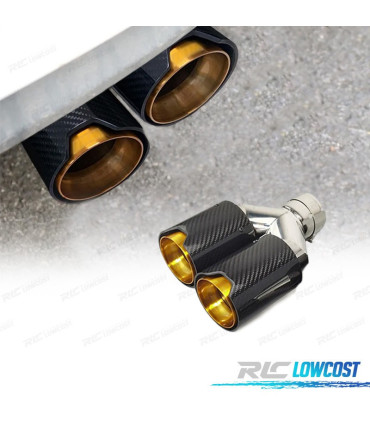 EMBOUTS D'ÉCHAPPEMENT DOUBLES CARBONE LOOK AKRAPOVIC