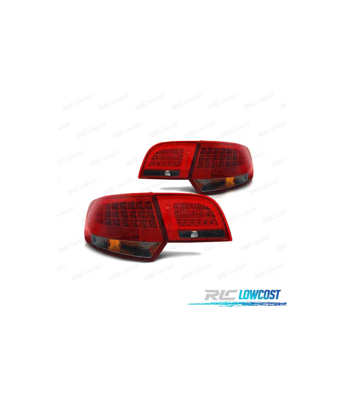 Feux Arrière Audi A3 8P Sportback 04-08 à Leds Rouge/Fumé